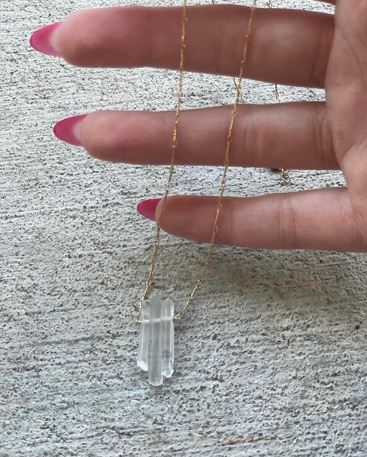 Raw Quartz Dainty Necklace